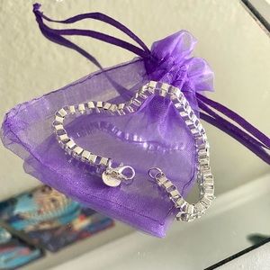 925 Sterling Silver Small Box Chain Bracelet • 8” • NEW